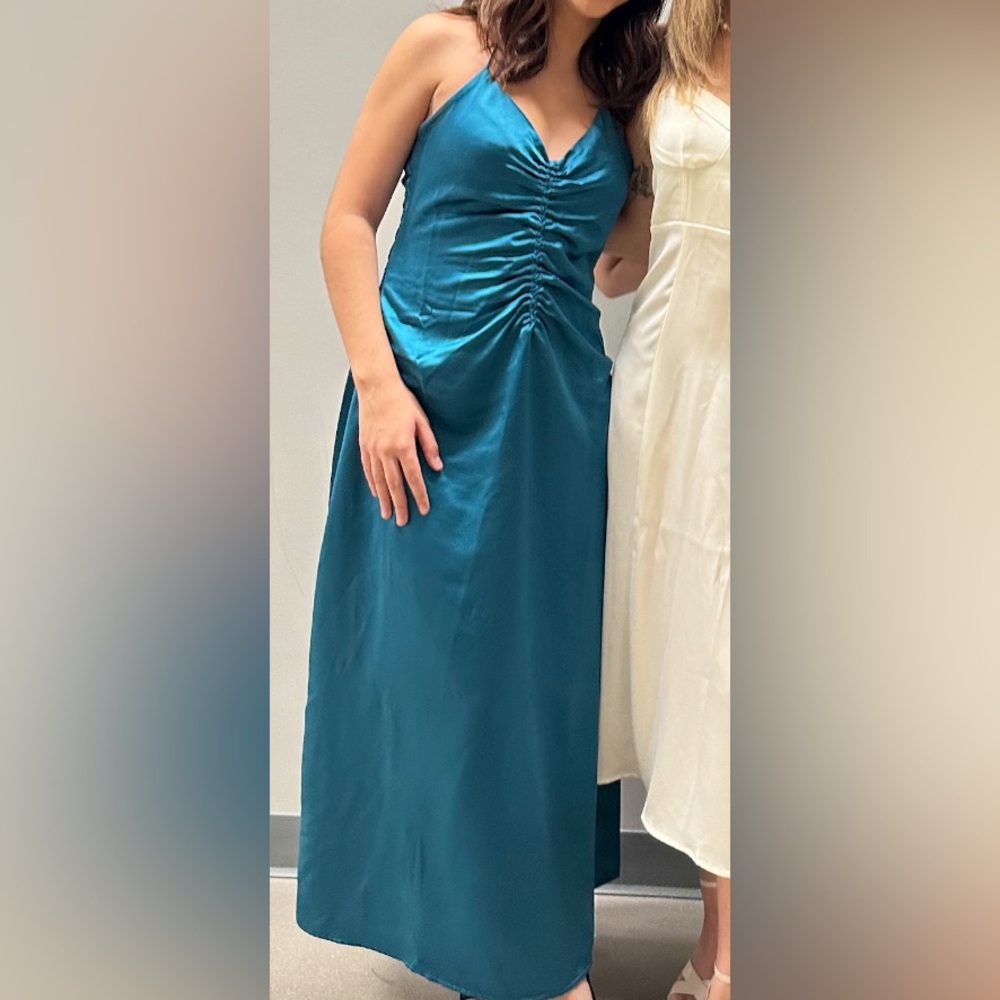 Halter Neck Jason Wu Midi Turquoise Dress